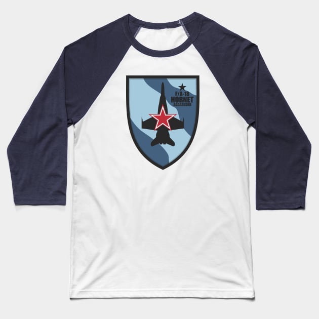 F/A-18 Hornet Aggressor Baseball T-Shirt by TCP